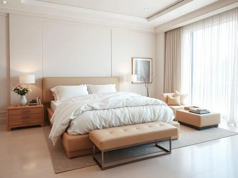 Quarto com cama king size