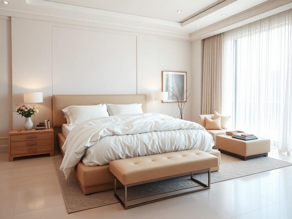 Quarto com cama king size